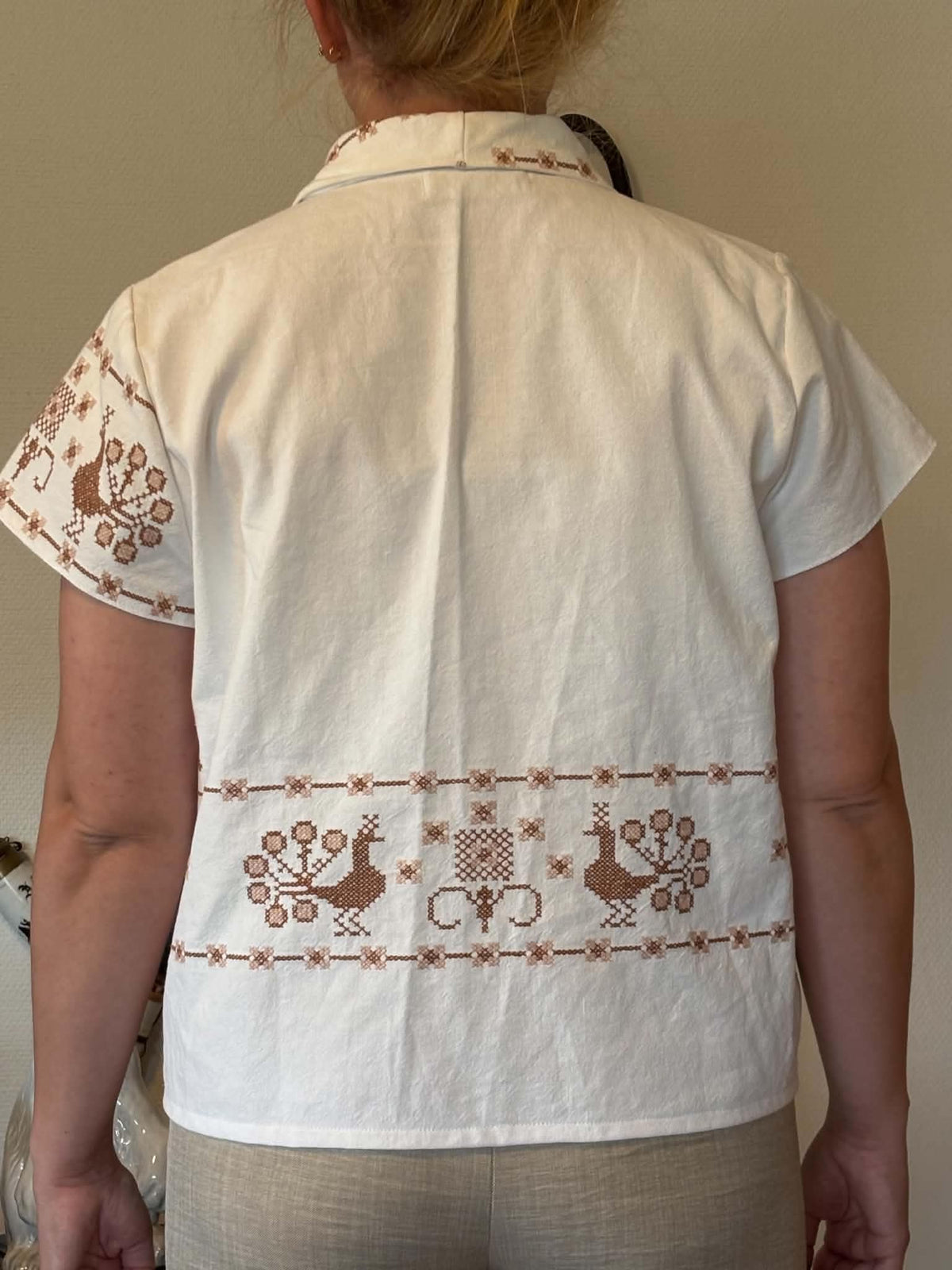 SAYYAS Handmade Upcycled Vintage Embroidered Shirt – One of a Kind
