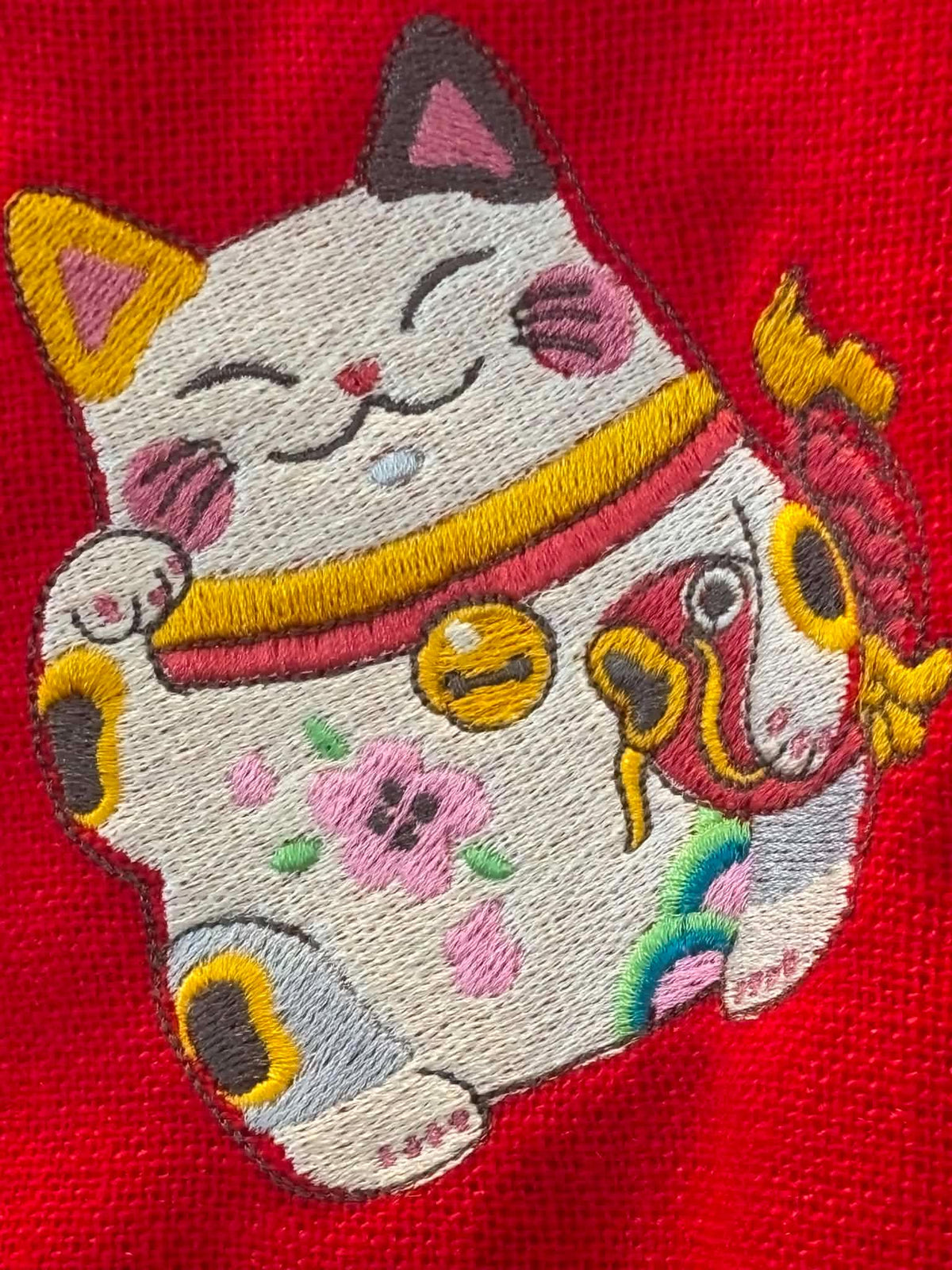Red Kimono-Inspired Upcycled Jacket – One of a Kind