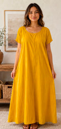 Maxi Dress - Mustard Yellow