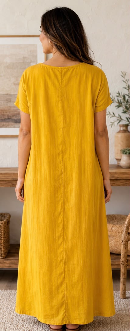 Maxi Dress - Mustard Yellow