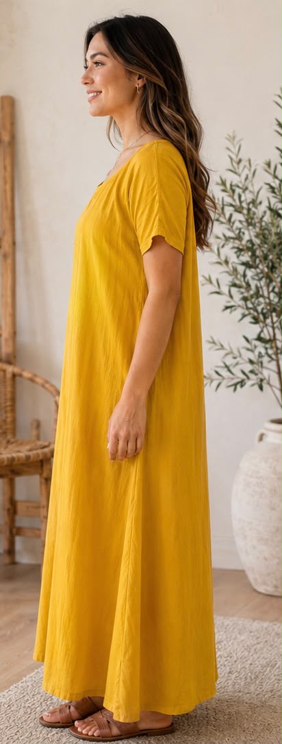 Maxi Dress - Mustard Yellow