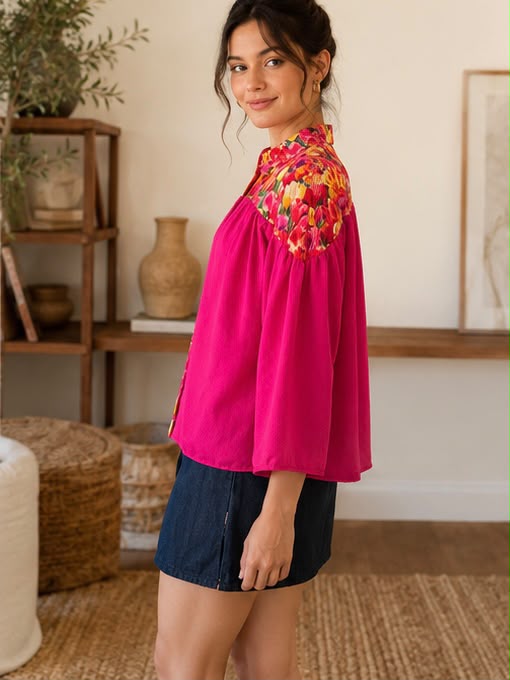 Blouse - Fuchsia