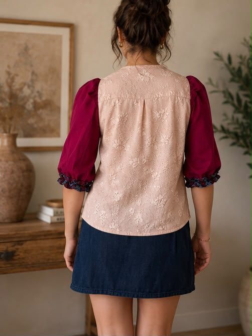 Blouse - Vivid floral print