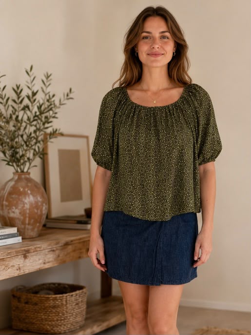 Blouse - Olive Green