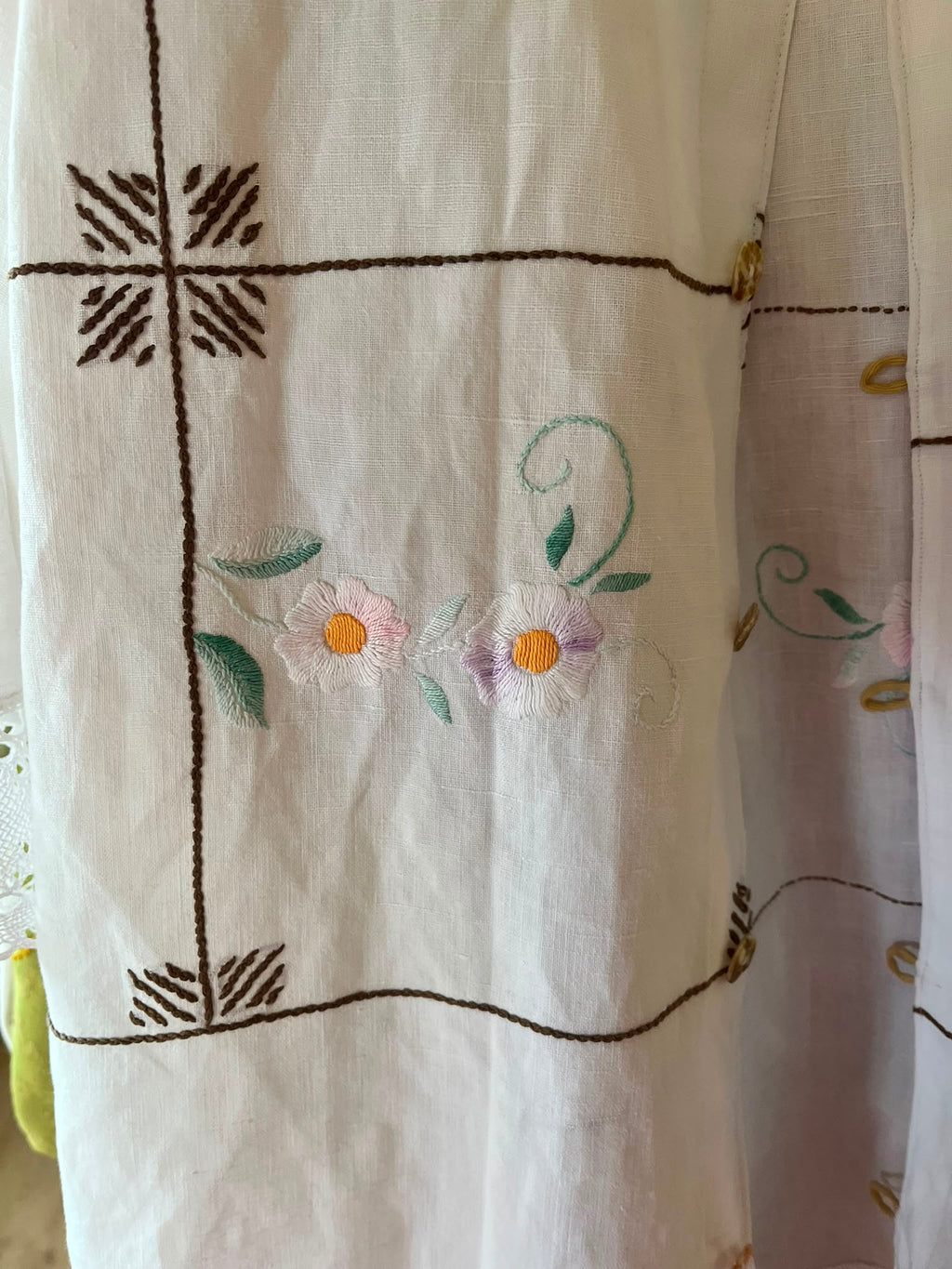 Blouse - Embroidered Tablecloth