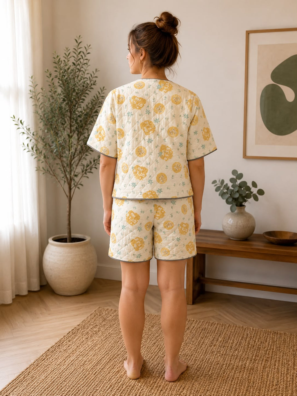Matching Set - Quilted Jacket & Shorts