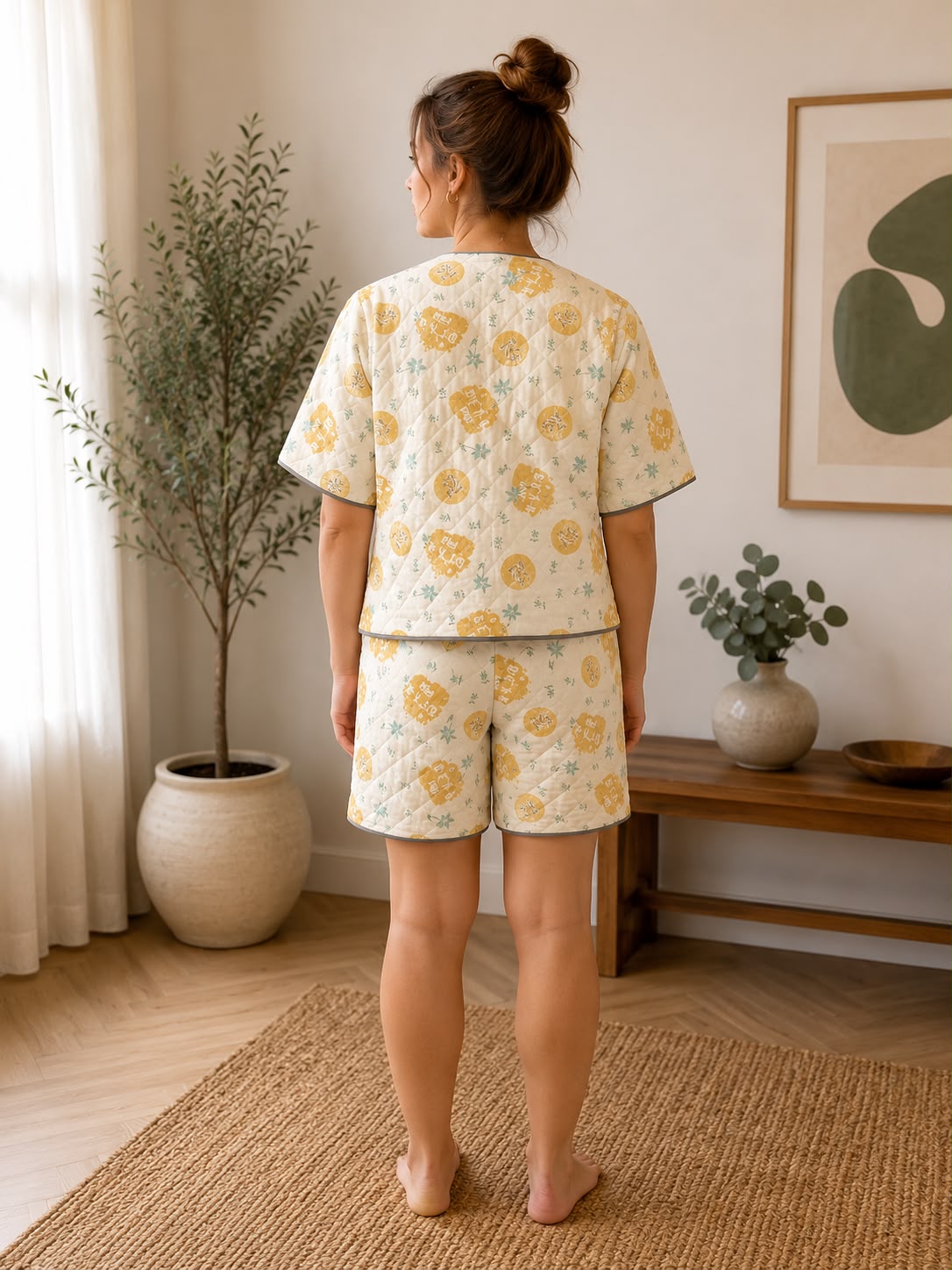 Matching Set - Quilted Jacket & Shorts