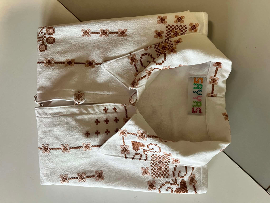 SAYYAS Handmade Upcycled Vintage Embroidered Shirt – One of a Kind