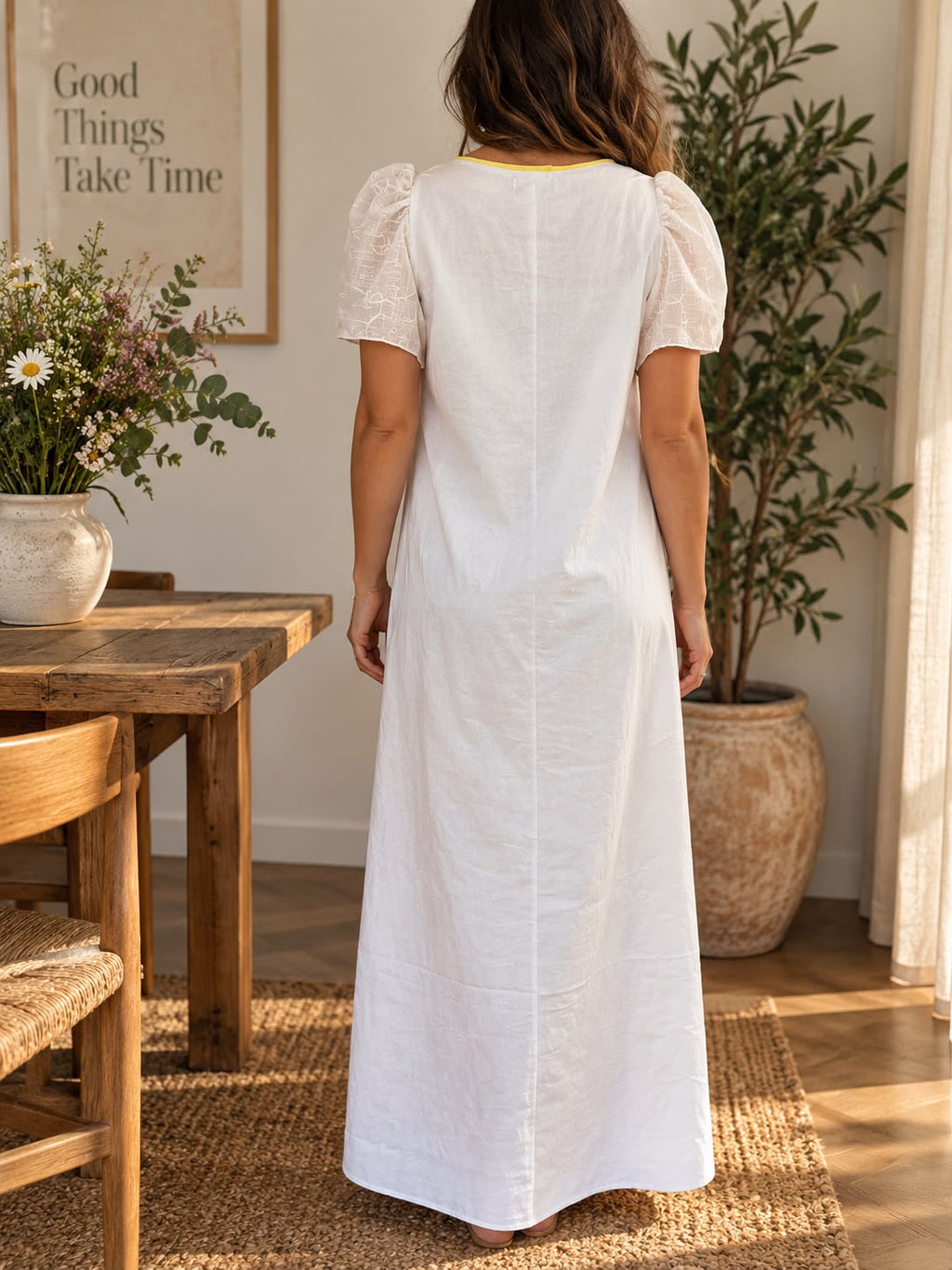 White Mermaid Maxi Dress — additional view 1