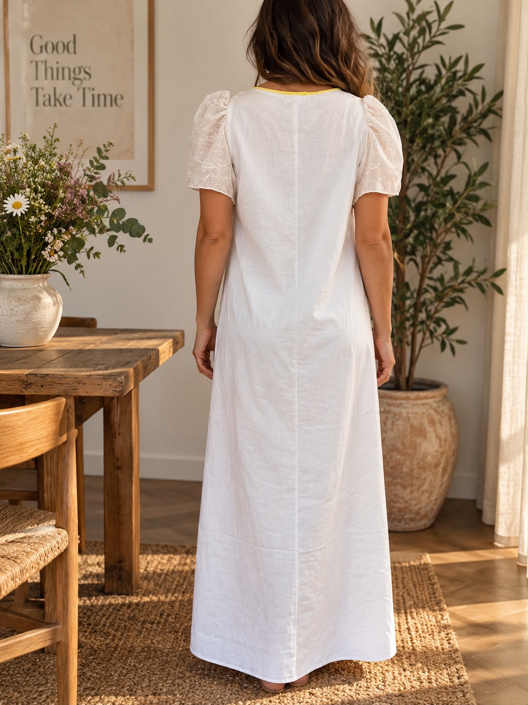 White Mermaid Maxi Dress — additional view 1