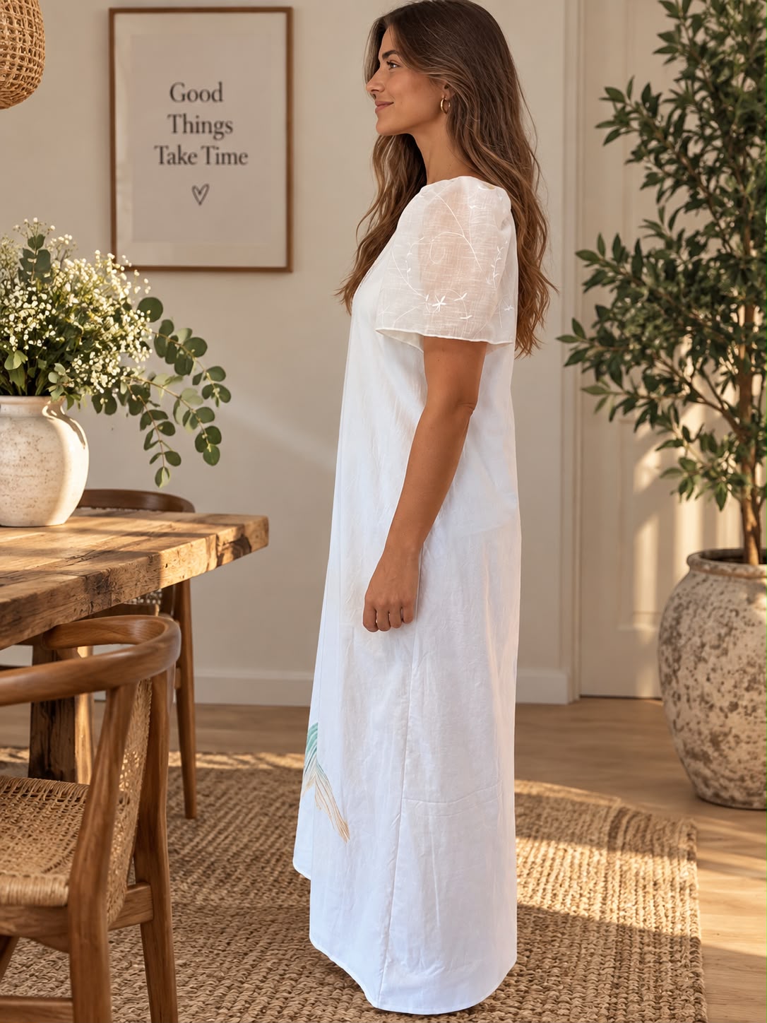 White Mermaid Maxi Dress — additional view 2