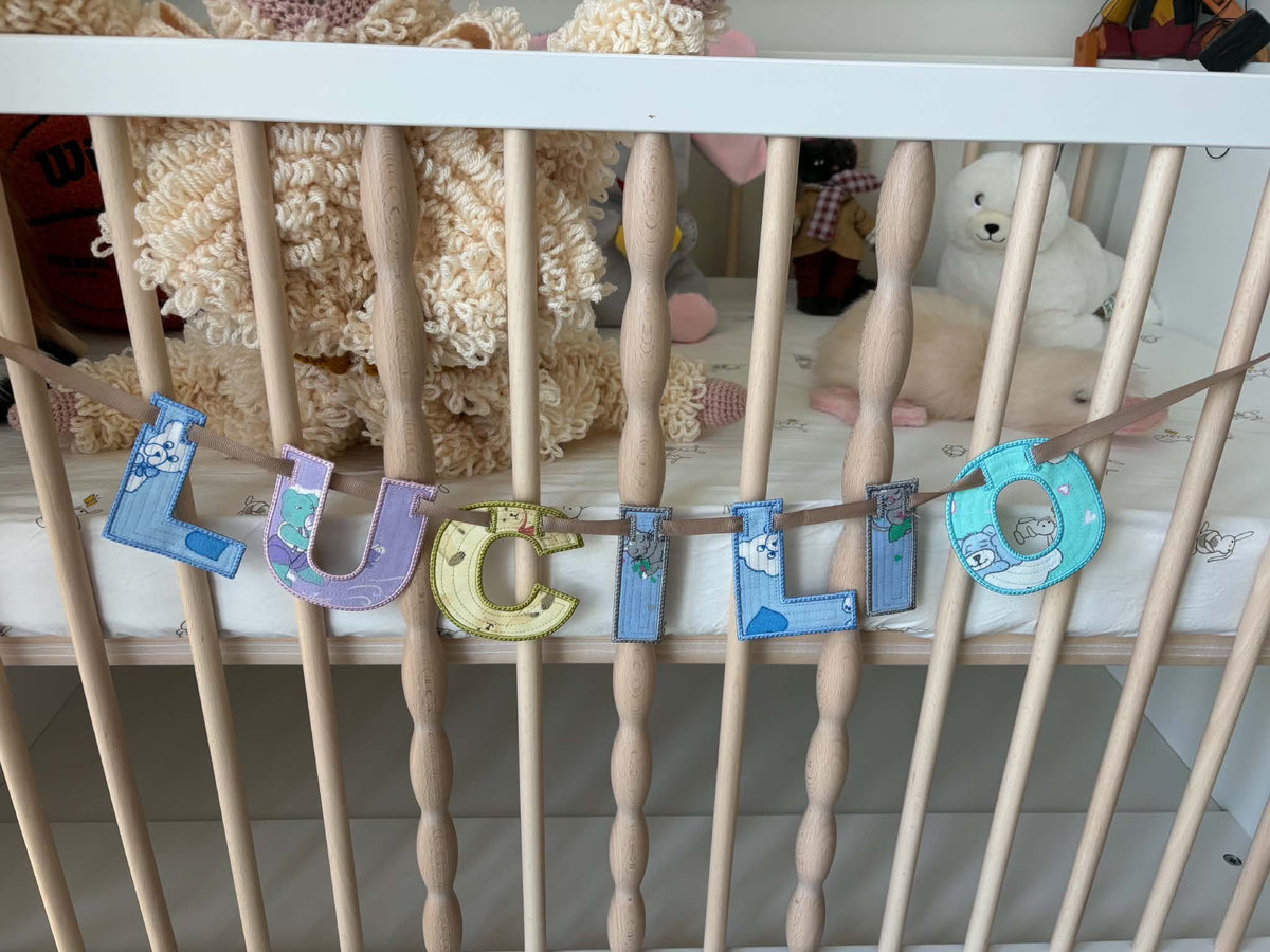 Pastel Fabric Name Garland — main view