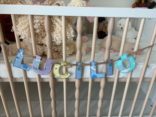Pastel Fabric Name Garland — main view